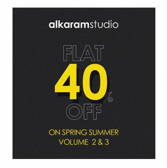 alkaram studio summer clearance sale! FLAT 40 OFF on Spring/Summer Vol